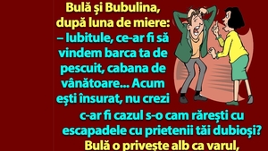 BANC | Bulă și Bubulina, după luna de miere: "Iubitule, ce-ar fi să..."