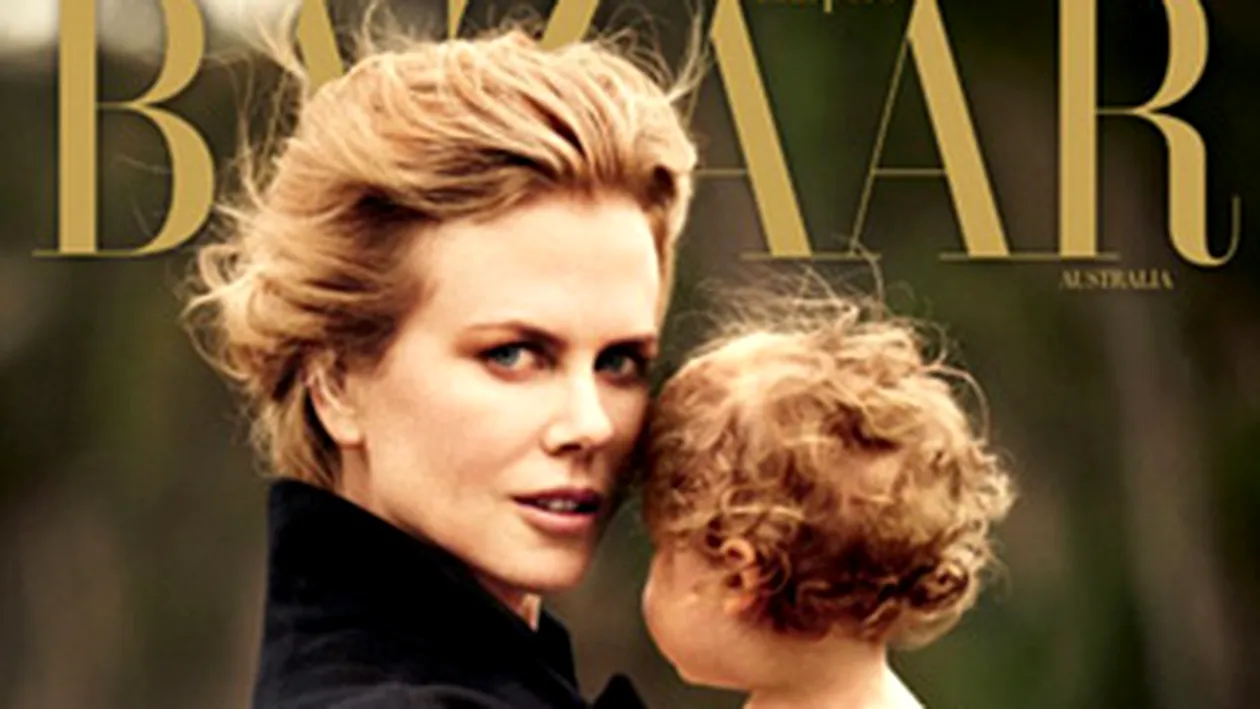Nicole Kidman pe coperta Harper's Bazaar alaturi de fiica ei, Faith