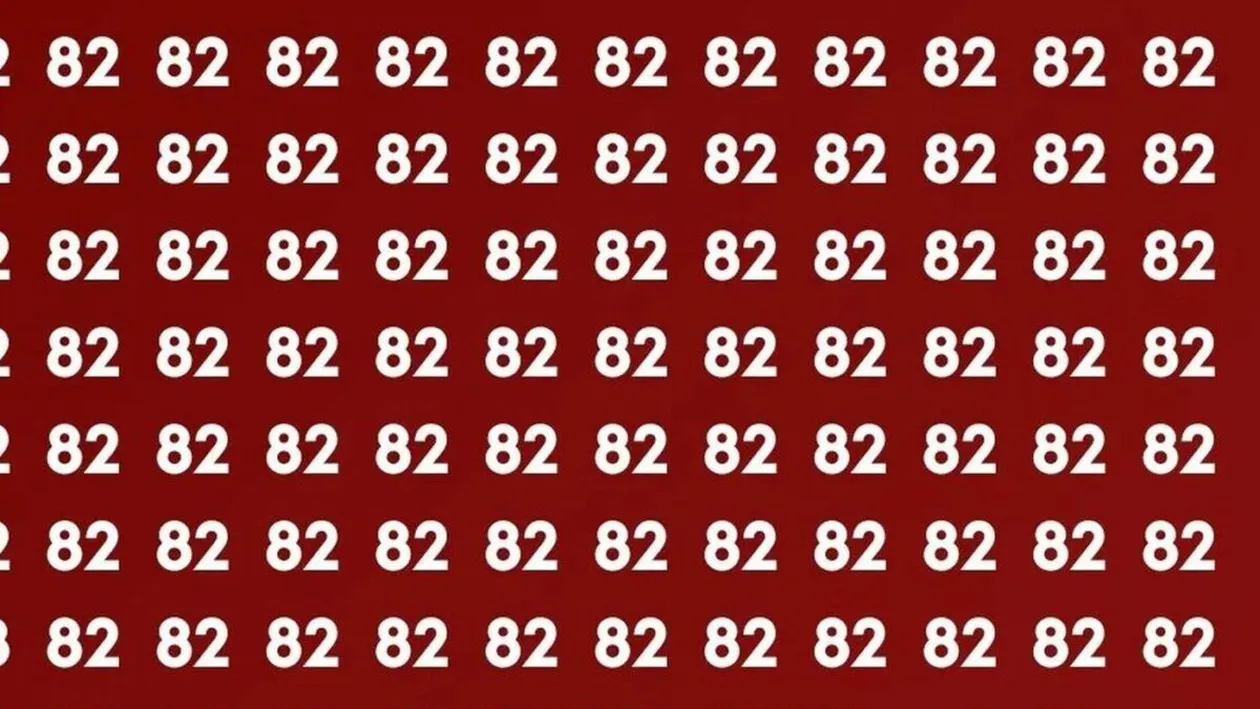 Test de inteligență | Poți vedea unde se ascunde numărul 28 printre multitudinea de 82, în doar 5 secunde?