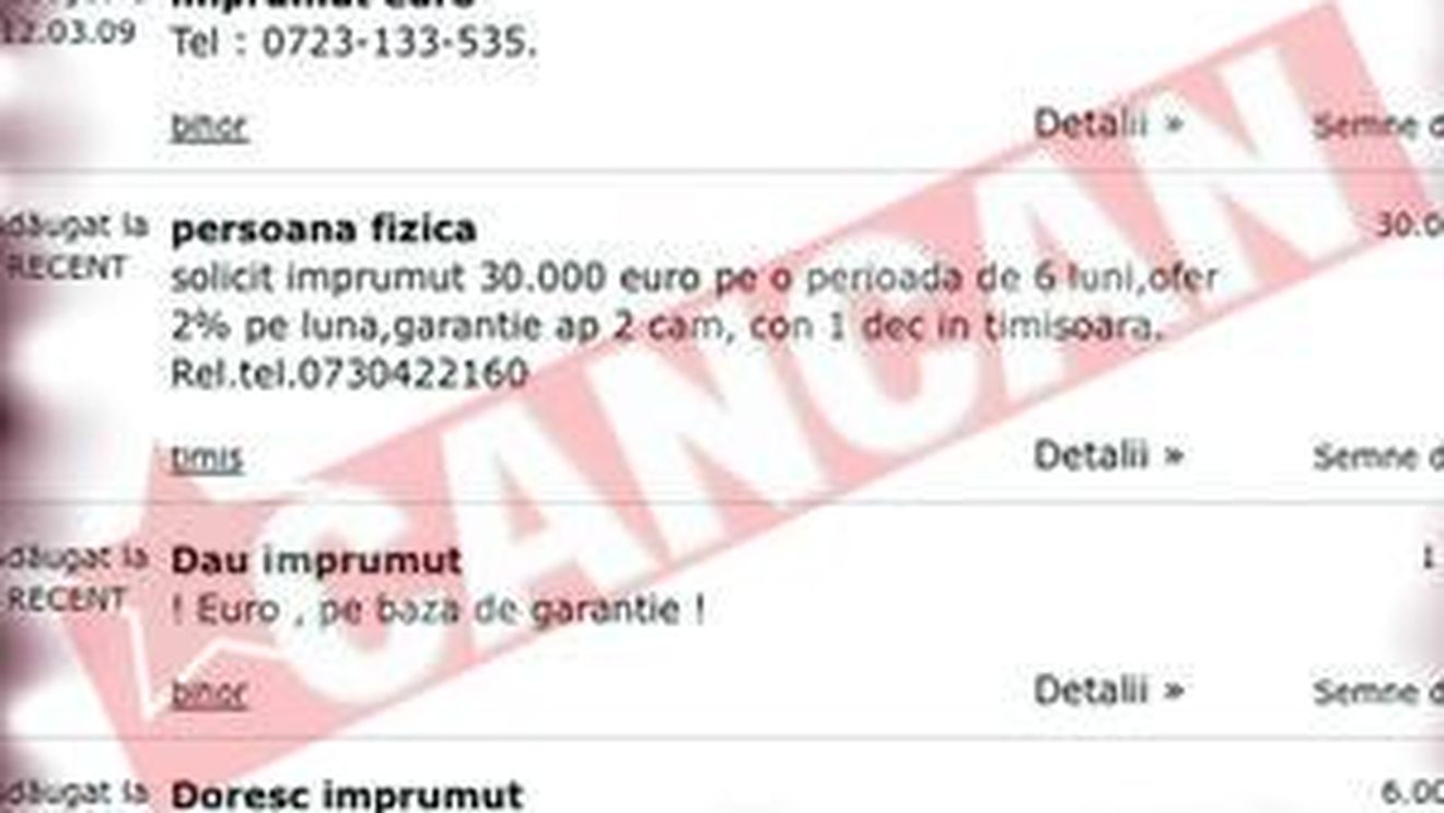 Cer imprumuturi prin mica publicitate