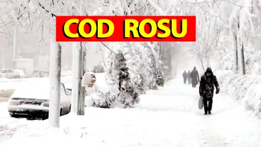 ANM a modificat prognoza. Cod roșu de ninsori viscolite în 17 județe din România