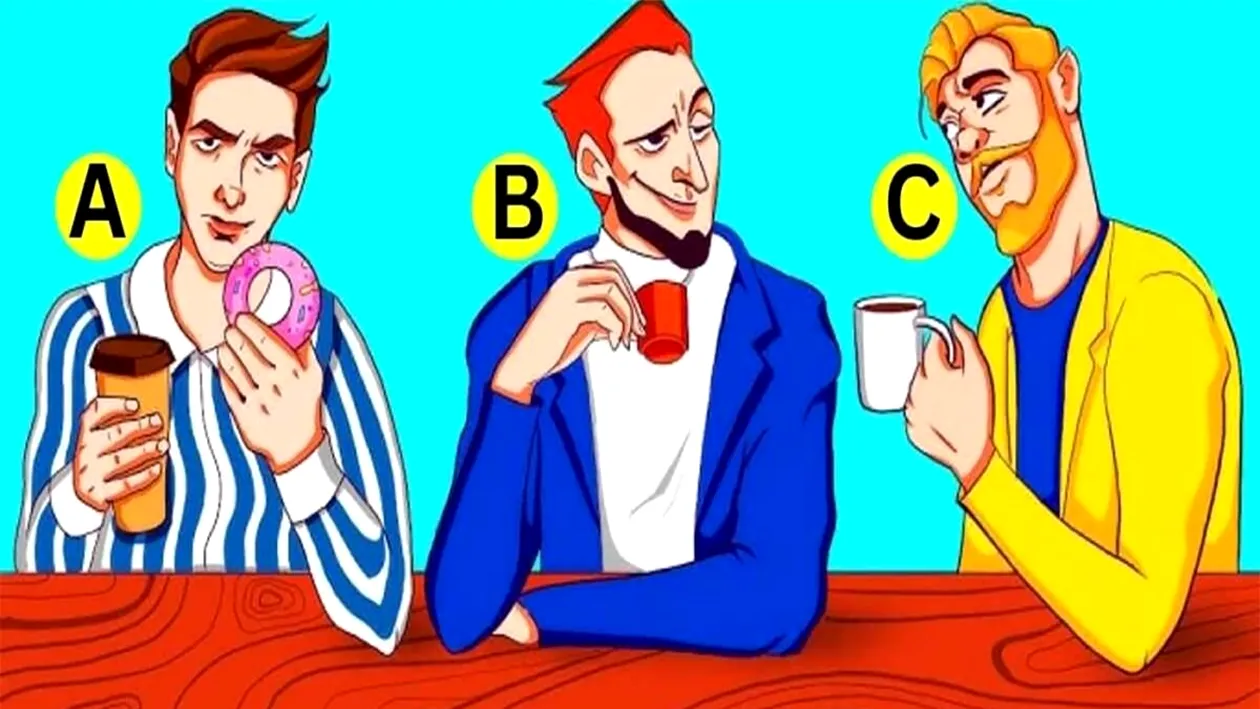 Test de inteligență | Unul dintre acești 3 bărbați este stângaci. Care?