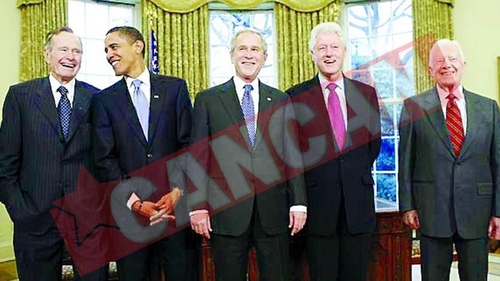 Obama a luat pranzul cu patru presedinti
