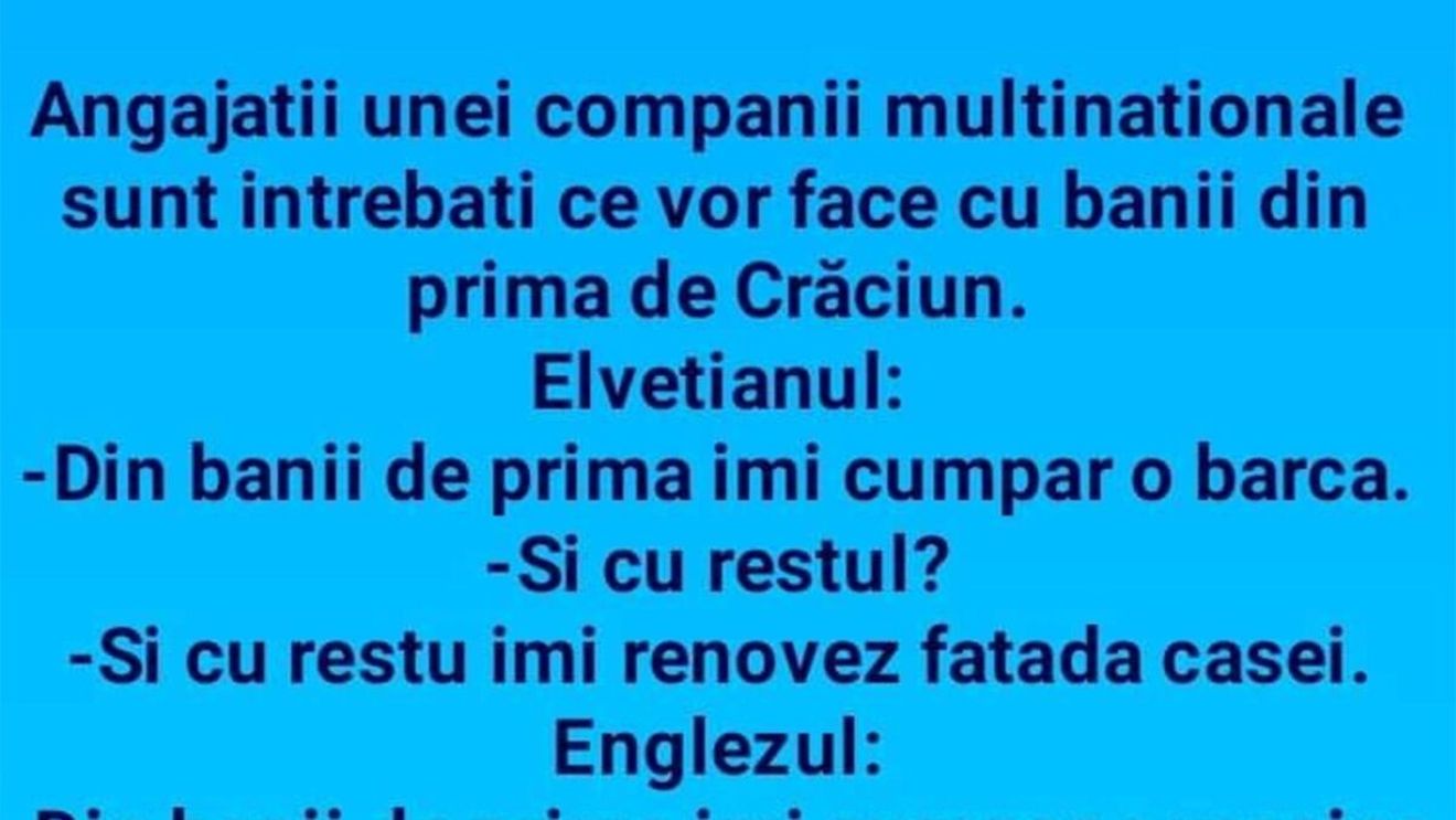 BANCUL ZILEI | Corporatiștii și prima de Crăciun