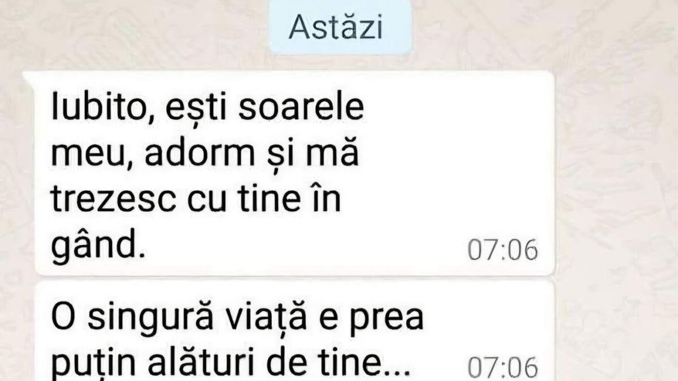 BANC | "Iubito, ești soarele meu, adorm și mă trezesc cu tine în gând"