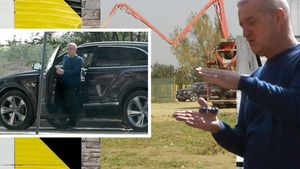 Gigi Becali și-a “inspectat” șantierele și terenurile la bordul Bentley-ului de un sfert de milion €. L-am filmat în timp ce dădea “indicații prețioase”