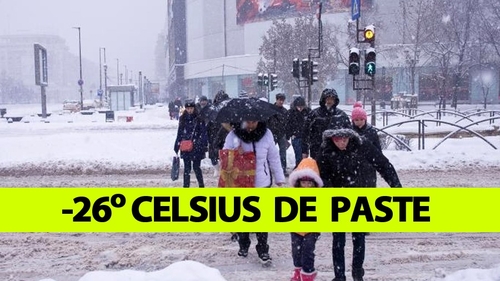 ANM anunță: Minus 26 grade Celsius de Paște, cea mai scăzută temperatură din România