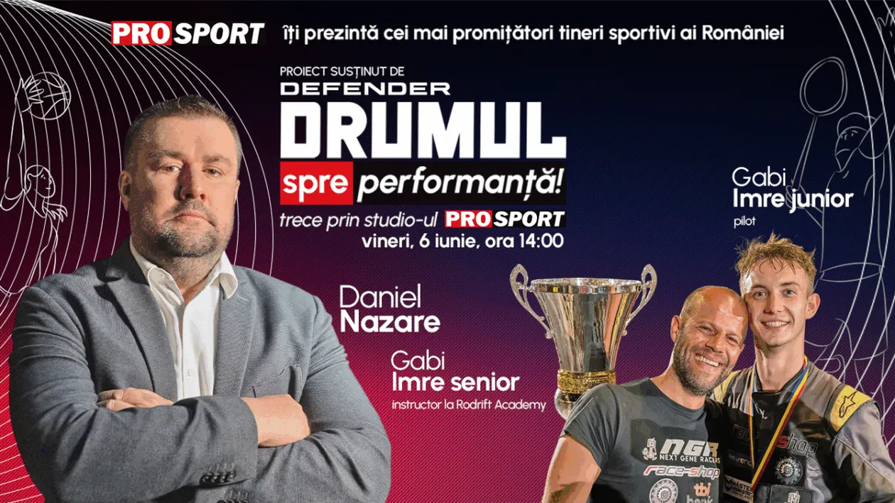 Emisiunea „Drumul spre performanță”, vineri, 6 iunie, de la ora 14.00. Cine e cel mai tânăr campion în drift?
