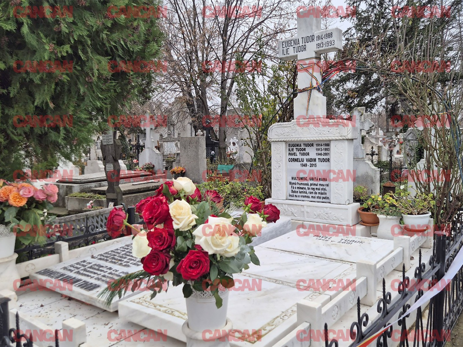 Cum arată mormântul lui Corneliu Vadim Tudor în decembrie 2025. Ce scrie pe monumentul funerar