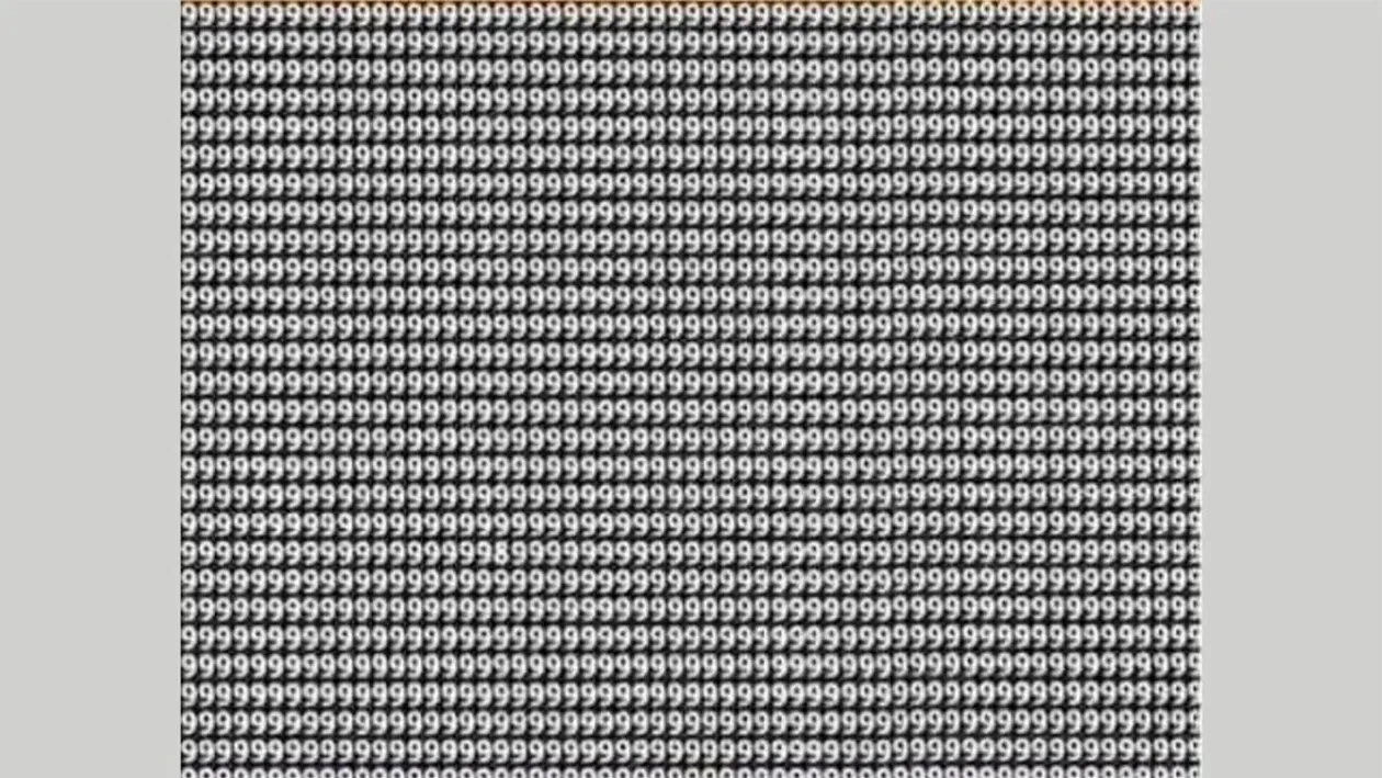 Test de inteligență | Identificați cifra 8 camuflată printre 9!