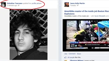 Ce tupeu! Ce facea teroristul din Boston cand il cauta FBI? A intrat pe Facebook pentru a-si pune o poza de profil care-l avantaja