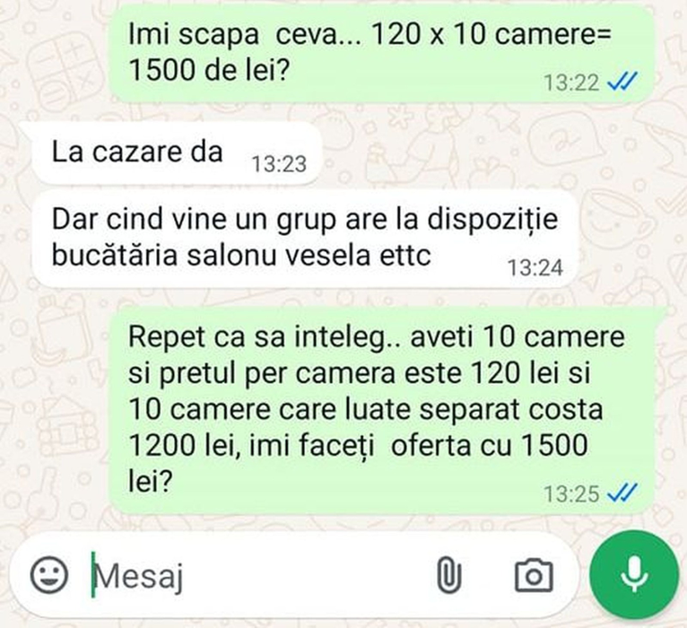 Oferta primită de o româncă după ce a vrut să închirieze o pensiune în Bucovina. A rămas perplexă
