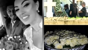Imagini de la înmormântarea Anei Maria Vasiliu. Cum arăta sicriul după ce a fost scos din biserică