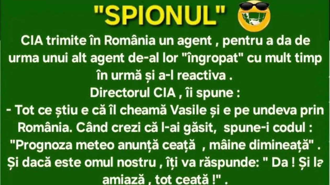 BANC | Agentul secret