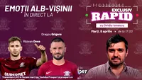 EXCLUSIV RAPID cu Răzvan Onea și Dragoș Grigore începe la ora 17:00, în direct, pe YouTube - ProSport