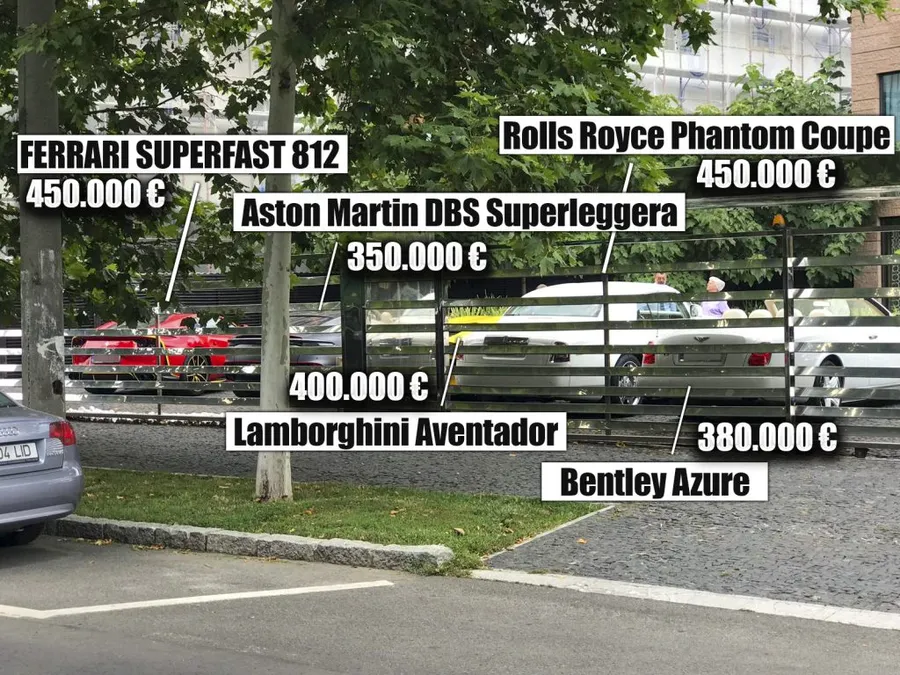 În iulie, Dan Nicorescu și-a ”aliniat” super-mașinile de 2 mil. € în fața vilei din ”cartierul milionarilor”