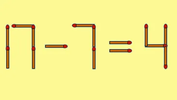 Test de inteligență | Mutați un singur chibrit pentru a corecta 17 - 7 = 4