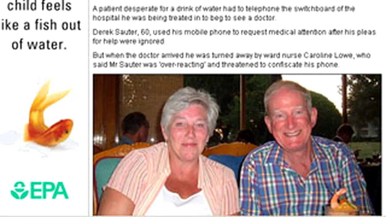 Pacient, nevoit sa sune la conducerea spitalului pentru a primi un pahar cu apa. A murit dupa 8 ore de chin