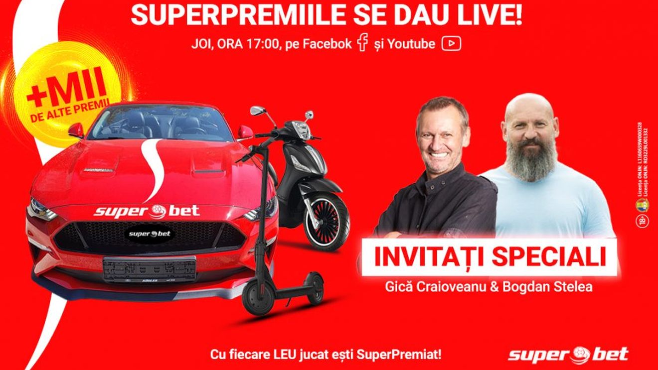 Vezi de la 17:00 în direct ce premiu câștigi la SuperLive Show! Extragere națională cu peste 3.000 de premii!