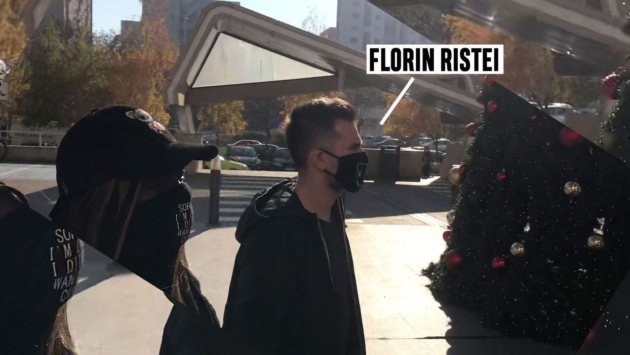 Florin Ristei și Naomi Hedman, de mână la mall