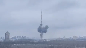 Alertă! Rachete rusești au lovit turnul TV din Kiev. Transmisia a fost întreruptă