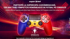 Start în SuperCupa #jucămdeacasă! Pariază la Superbet pe Specialele din acest turneu și pe confruntările din faza grupelor!