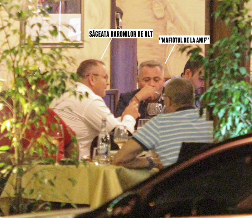 Deputatul Marius Iancu și președintele ANIF (Agenția Națională de Îmbunătățiri Funciare), Florin Ionuț Barbu, zis ”Busi”, la Trattoria Adagio