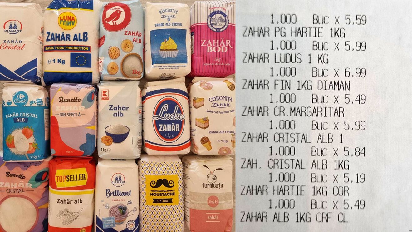 Câți lei costă 1 kilogram de zahăr în Carrefour și în Kaufland. Care e mai ieftin, de fapt