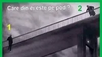 Test de perspicacitate. Doar unul dintre cei doi stă pe pod, dar cei mai mulți oameni greșesc răspunsul!