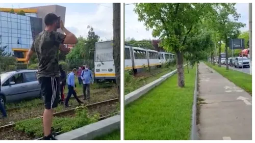 Explicația halucinantă a tânărului care a blocat tramvaiul pe unul dintre cele mai circulate bulvarde din București: „M-a dus...”. VIDEO