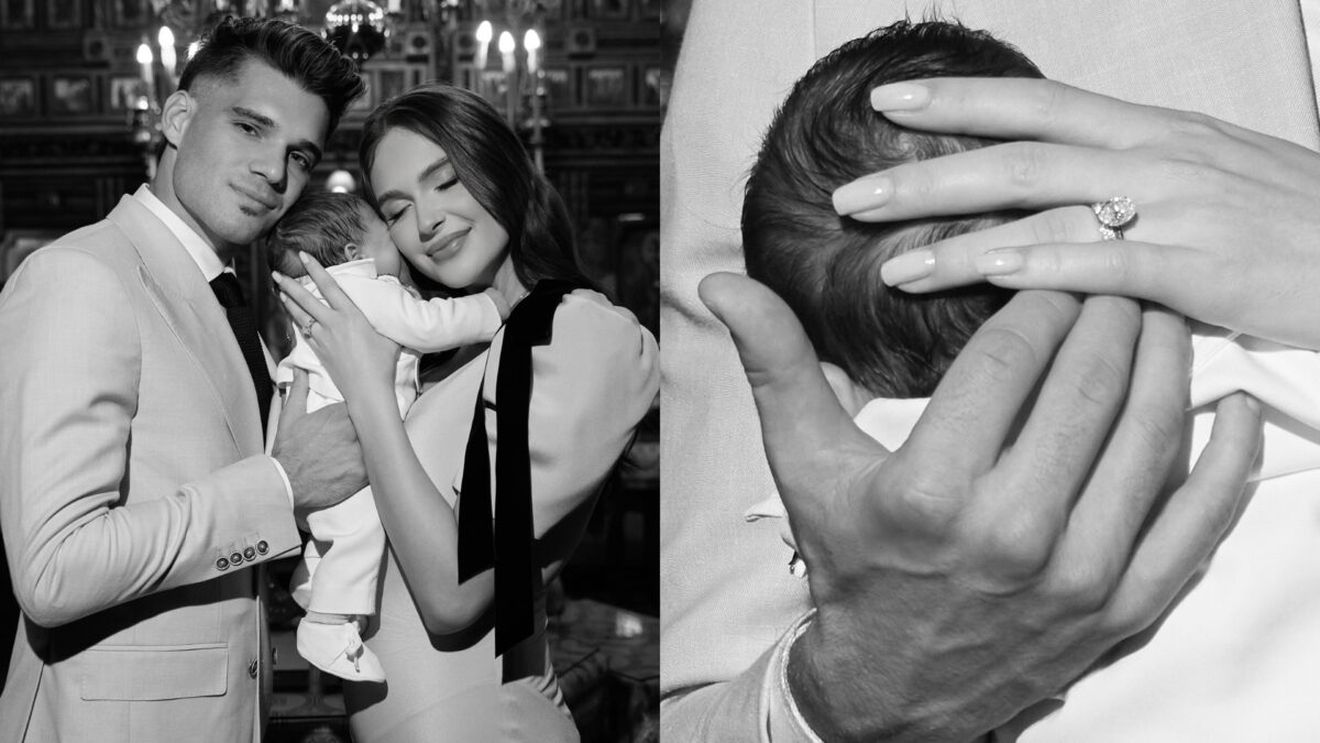 Elena și Ianis Hagi și-au botezat băiețelul. Primele imagini de la evenimentul emoționant