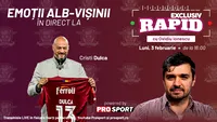 EXCLUSIV RAPID cu fostul căpitan al Rapidului, Cristi Dulca începe la ora 16:00, în direct pe YouTube - ProSport!