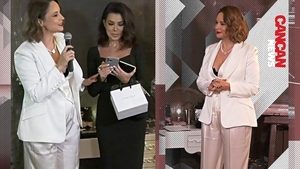Andreea Marin și Simona Pătruleasa, în „duel” black & white. Cele două celebre prezentatoare TV au „răvășit” asistența la ultima apariție mondenă