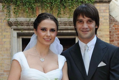 Cristi Chivu şi soţia lui, Adelina