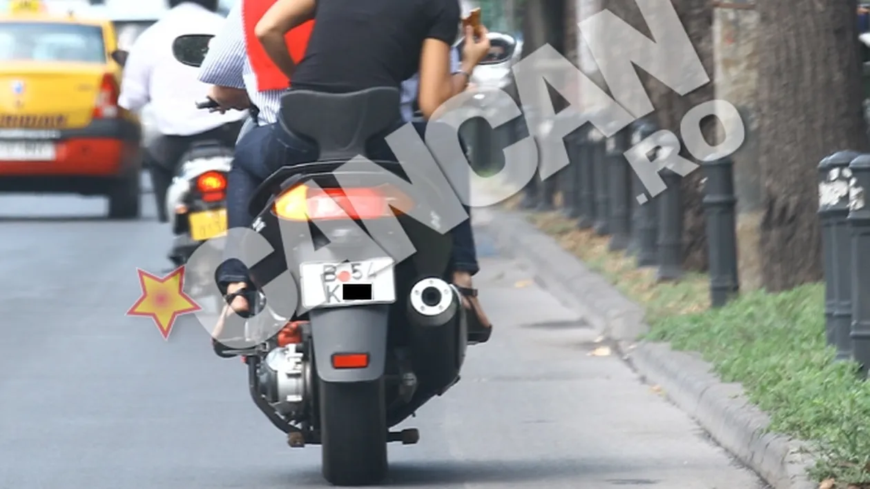 Nastase a scos-o pe Brigitte la un pranz romantic pe scuter! Vezi cum infuleca bruneta la peste 60 de kilometri pe ora!