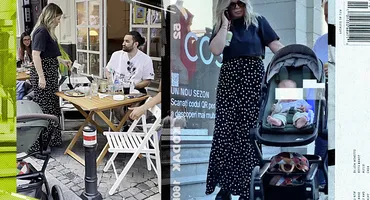 Smiley și Gina Pistol, prima apariție alături de micuța Josephine. Cum i-am surprins pe cei doi, pe Calea Victoriei