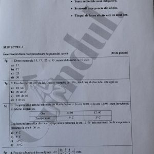 Barem Matematică la Evaluarea Naţională 2021. Cum se rezolvau subiectele