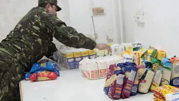 Circa 12 tone de alimente pentru sinistrati au fost stranse in unitati militare din Bistrita-Nasaud si Cluj!