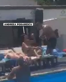 Andreea Podărescu, disctracție la piscină alături de un străin