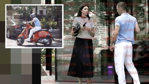 Vladimir Drăghia și soția Alice s-au certat în buricul Capitalei! Și-a luat scuterul și a plecat! Nici nu s-a uitat la ea!