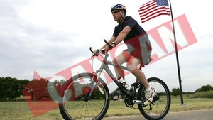 Bush s-a plimbat cu bicicleta in Germania
