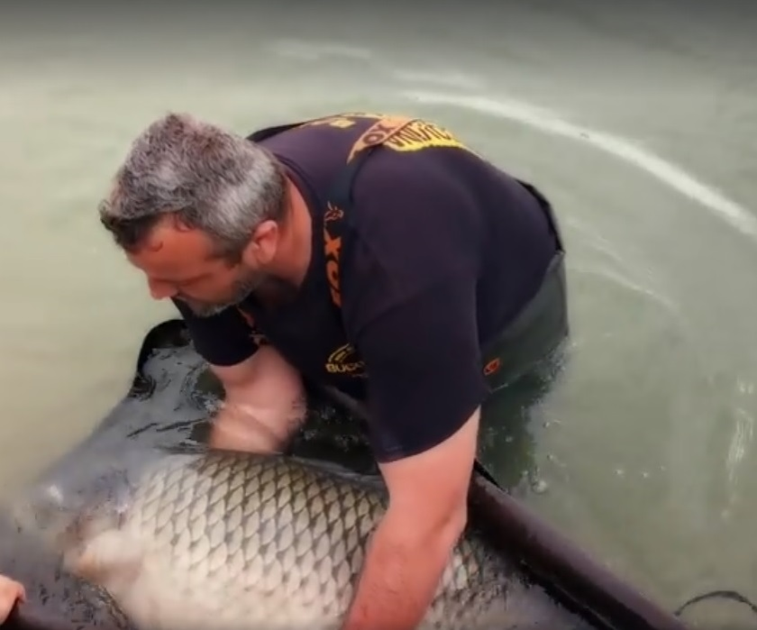 Puiu Savastre și uriașul crap de 33,9 kilograme