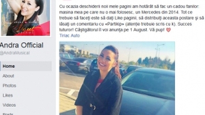 Fanii ANDREI au înroşit butonul de like după ce vedeta a anunţat că le face maşina cadou. Numai că…