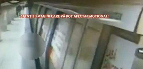 În doar câteva secunde, tânăra de 25 de ani a fost lovită de metrou