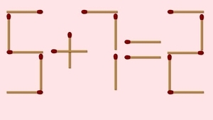Cel mai simplu test IQ cu chibrituri | Mutați un singur băț, ca să transformați 5+7=2 într-o egalitate corectă!