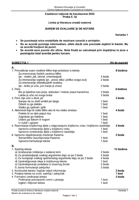 Bacalaureat 2025. Barem de notare + Rezolvarea subiectelor la limba maghiară, germană, ucraineană, italiană, sârbă și croată