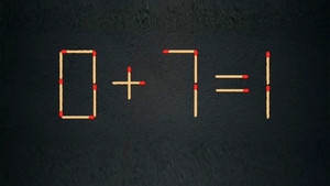 Test de inteligență | Mutați un singur chibrit pentru a corecta 0 + 7 = 1