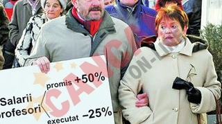 Milionar in euro, la protest pe strazi