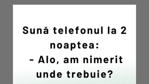 BANCUL ZILEI | "Alo, am nimerit unde trebuie?"