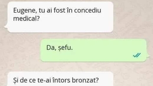 BANC | Concediul medical al lui Eugen